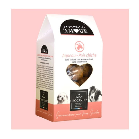 Biscuits Naturels pour Chien Agneau et Lentilles Vertes - Sans Céréales (100g)