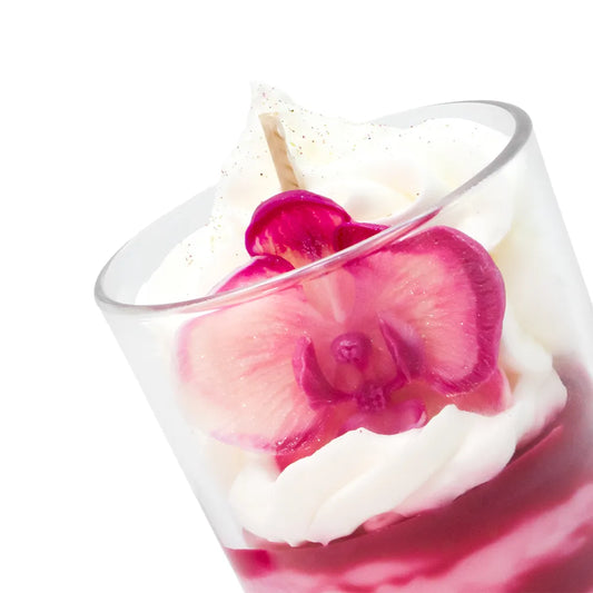 Bougie Gourmande Trompe-l'Œil "Orchidée" – Création Artisanale & Parfum de Grasse (30H)