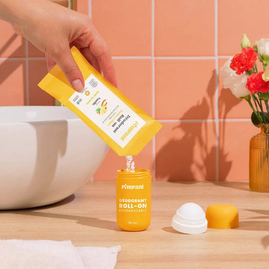 Déodorant naturel Pimpant parfum Vanille, sans alcool, efficace 48h et certifié COSMOS Natural, fabriqué en France.
