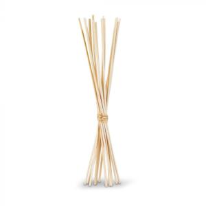 Lot de 10 bâtonnets de rechange en rotin naturel noués ensemble, accessoire pour diffuseur de parfum d'ambiance.