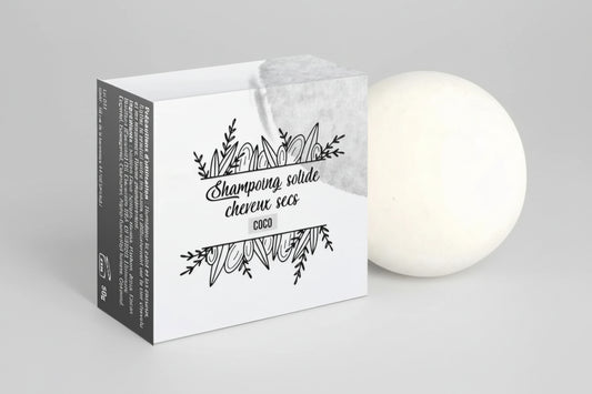Shampoing solide naturel KAVERN à l'huile de coco pour cheveux secs et abîmés. Un soin lavant ultra-nourrissant et zéro déchet pour réparer la fibre capillaire.